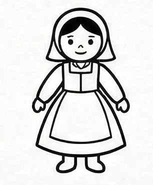 a drawing of a girl in a dress 11.webp